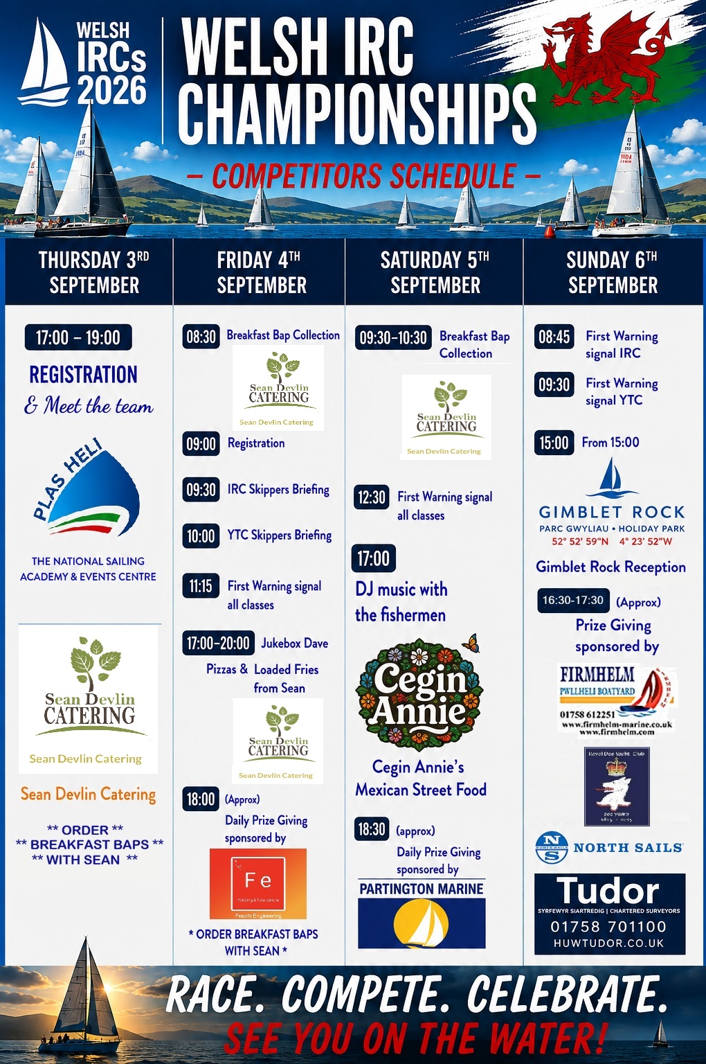 Competitor Schedule